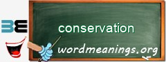 WordMeaning blackboard for conservation